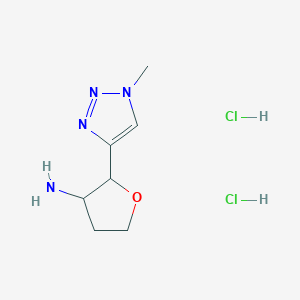 2-(1-methyl-1H-1,2,3-triazol-4-yl)oxolan-3-amine dihydrochloride