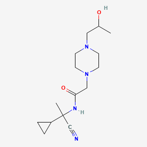 N-(1-cyano-1-cyclopropylethyl)-2-[4-(2-hydroxypropyl)piperazin-1-yl]acetamide