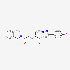 5-[3-(3,4-dihydroisoquinolin-2(1H)-yl)-3-oxopropyl]-2-(4-fluorophenyl)pyrazolo[1,5-a]pyrazin-4(5H)-one