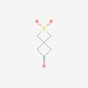 molecular formula C6H8O3S B2567641 2,2-Dioxo-2lambda(6)-thia-spiro[3.3]heptan-6-one CAS No. 1936319-38-8