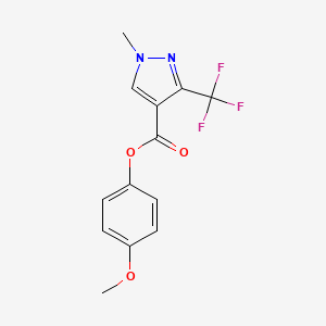 4-methoxyphenyl 1-methyl-3-(trifluoromethyl)-1H-pyrazole-4-carboxylate