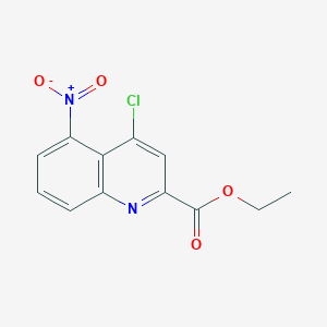 molecular formula C12H9ClN2O4 B2567645 Ethyl 4-chloro-5-nitroquinoline-2-carboxylate CAS No. 1447606-60-1