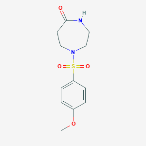 molecular formula C12H16N2O4S B256766 1-(4-Methoxybenzenesulfonyl)-1,4-diazepan-5-one 