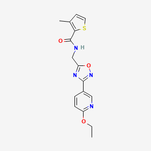 N-((3-(6-ethoxypyridin-3-yl)-1,2,4-oxadiazol-5-yl)methyl)-3-methylthiophene-2-carboxamide