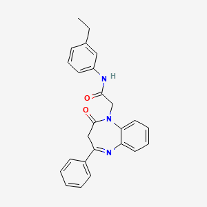 molecular formula C25H23N3O2 B2567674 N-(3-乙基苯基)-2-(2-氧代-4-苯基-2,3-二氢-1H-1,5-苯并二氮杂卓-1-基)乙酰胺 CAS No. 899723-73-0