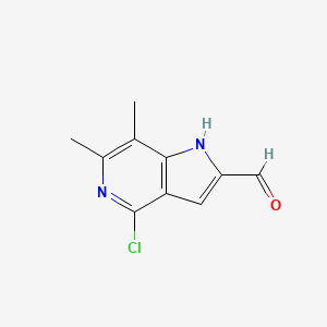 4-Chloro-6,7-dimethyl-1H-pyrrolo[3,2-c]pyridine-2-carbaldehyde