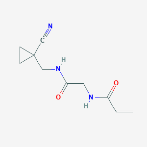 molecular formula C10H13N3O2 B2567684 N-({[(1-cyanocyclopropyl)methyl]carbamoyl}methyl)prop-2-enamide CAS No. 2094343-55-0