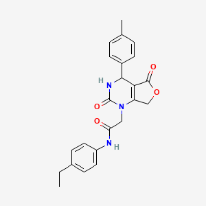 molecular formula C23H23N3O4 B2567688 2-(2,5-dioxo-4-(p-tolyl)-3,4-dihydrofuro[3,4-d]pyrimidin-1(2H,5H,7H)-yl)-N-(4-ethylphenyl)acetamide CAS No. 1251574-80-7