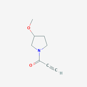 molecular formula C8H11NO2 B2567694 1-(3-甲氧基吡咯烷-1-基)丙-2-炔-1-酮 CAS No. 2020223-61-2