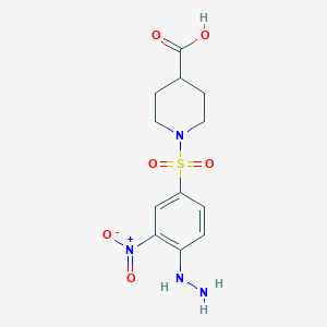 1-[(4-Hydrazino-3-nitrophenyl)sulfonyl]-4-piperidinecarboxylic acid