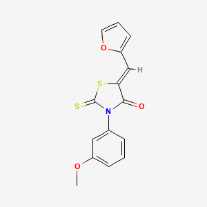 (Z)-5-(furan-2-ylmethylene)-3-(3-methoxyphenyl)-2-thioxothiazolidin-4-one