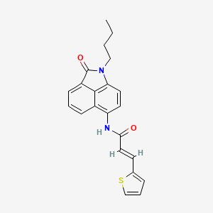 molecular formula C22H20N2O2S B2567709 (E)-N-(1-butyl-2-oxo-1,2-dihydrobenzo[cd]indol-6-yl)-3-(thiophen-2-yl)acrylamide CAS No. 681163-47-3