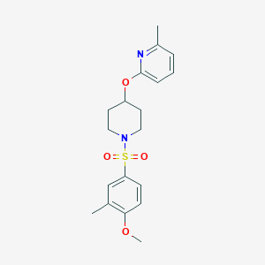 2-((1-((4-Methoxy-3-methylphenyl)sulfonyl)piperidin-4-yl)oxy)-6-methylpyridine