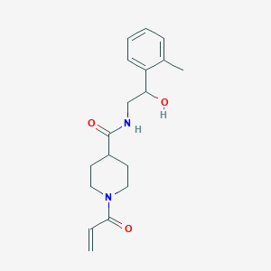 molecular formula C18H24N2O3 B2567732 N-[2-Hydroxy-2-(2-methylphenyl)ethyl]-1-prop-2-enoylpiperidine-4-carboxamide CAS No. 2361718-81-0