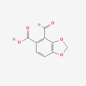 molecular formula C9H6O5 B2567734 4-Formyl-2H-1,3-benzodioxole-5-carboxylic acid CAS No. 1058164-93-4