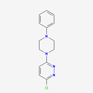 molecular formula C14H15ClN4 B2567736 3-Chloro-6-(4-phenylpiperazin-1-yl)pyridazine CAS No. 100240-53-7