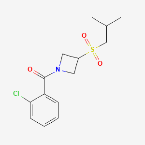 molecular formula C14H18ClNO3S B2567743 (2-Chlorophenyl)(3-(isobutylsulfonyl)azetidin-1-yl)methanone CAS No. 1797086-71-5