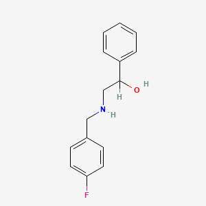 molecular formula C15H16FNO B2567746 2-[(4-Fluorobenzyl)amino]-1-phenylethanol CAS No. 203389-81-5