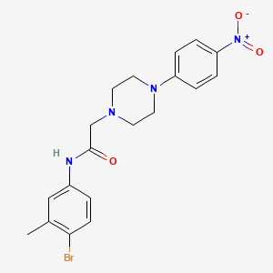 molecular formula C19H21BrN4O3 B2567754 N-(4-bromo-3-methylphenyl)-2-[4-(4-nitrophenyl)piperazin-1-yl]acetamide CAS No. 882080-37-7