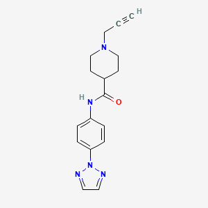 1-(prop-2-yn-1-yl)-N-[4-(2H-1,2,3-triazol-2-yl)phenyl]piperidine-4-carboxamide