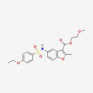 2-METHOXYETHYL 5-(4-ETHOXYBENZENESULFONAMIDO)-2-METHYL-1-BENZOFURAN-3-CARBOXYLATE