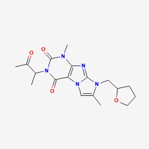 4,7-Dimethyl-2-(3-oxobutan-2-yl)-6-(oxolan-2-ylmethyl)purino[7,8-a]imidazole-1,3-dione
