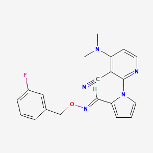 4-(dimethylamino)-2-[2-({[(3-fluorobenzyl)oxy]imino}methyl)-1H-pyrrol-1-yl]nicotinonitrile