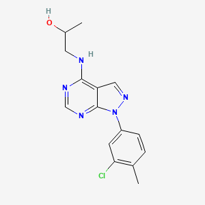 1-((1-(3-chloro-4-methylphenyl)-1H-pyrazolo[3,4-d]pyrimidin-4-yl)amino)propan-2-ol