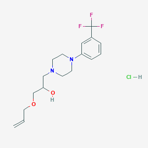 molecular formula C17H24ClF3N2O2 B2567772 1-(Allyloxy)-3-(4-(3-(trifluoromethyl)phenyl)piperazin-1-yl)propan-2-ol hydrochloride CAS No. 1185689-13-7