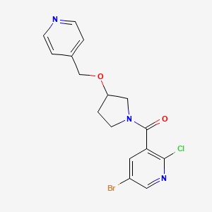 5-Bromo-2-chloro-3-{3-[(pyridin-4-yl)methoxy]pyrrolidine-1-carbonyl}pyridine