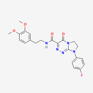 N-(3,4-dimethoxyphenethyl)-8-(4-fluorophenyl)-4-oxo-4,6,7,8-tetrahydroimidazo[2,1-c][1,2,4]triazine-3-carboxamide