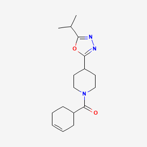 Cyclohex-3-en-1-yl(4-(5-isopropyl-1,3,4-oxadiazol-2-yl)piperidin-1-yl)methanone