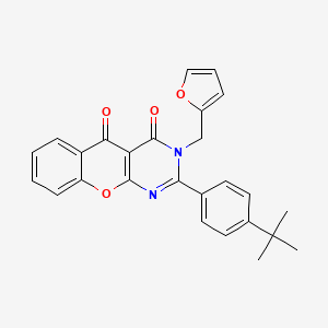 molecular formula C26H22N2O4 B2567790 2-(4-(tert-butyl)phenyl)-3-(furan-2-ylmethyl)-3H-chromeno[2,3-d]pyrimidine-4,5-dione CAS No. 899395-77-8