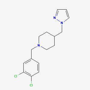 4-((1H-pyrazol-1-yl)methyl)-1-(3,4-dichlorobenzyl)piperidine