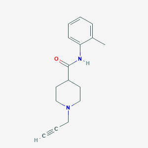molecular formula C16H20N2O B2567799 N-(2-甲基苯基)-1-丙-2-炔基哌啶-4-甲酰胺 CAS No. 1427910-61-9