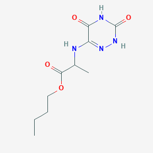 molecular formula C10H16N4O4 B256780 Butyl 2-[(3,5-dioxo-2,3,4,5-tetrahydro-1,2,4-triazin-6-yl)amino]propanoate 