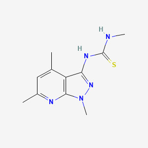 N-methyl-N'-(1,4,6-trimethyl-1H-pyrazolo[3,4-b]pyridin-3-yl)thiourea