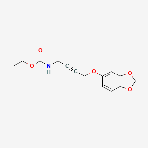 Ethyl (4-(benzo[d][1,3]dioxol-5-yloxy)but-2-yn-1-yl)carbamate