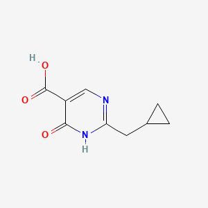 molecular formula C9H10N2O3 B2567810 2-(Cyclopropylmethyl)-6-oxo-1,6-dihydropyrimidine-5-carboxylic acid CAS No. 1537523-75-3