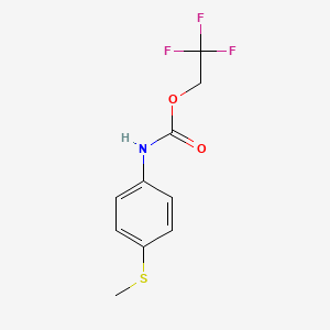 molecular formula C10H10F3NO2S B2567815 2,2,2-三氟乙基N-[4-(甲硫基)苯基]氨基甲酸酯 CAS No. 464935-24-8