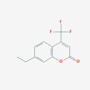 molecular formula C12H9F3O2 B2567823 7-ethyl-4-(trifluoromethyl)-2H-chromen-2-one CAS No. 866137-56-6