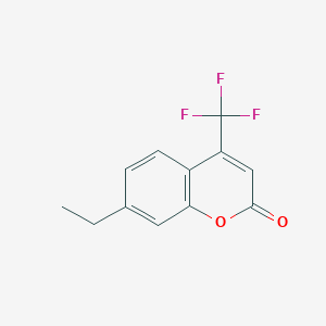 molecular formula C12H9F3O2 B2567823 7-乙基-4-(三氟甲基)-2H-色烯-2-酮 CAS No. 866137-56-6