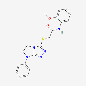 N-(2-methoxyphenyl)-2-((7-phenyl-6,7-dihydro-5H-imidazo[2,1-c][1,2,4]triazol-3-yl)thio)acetamide