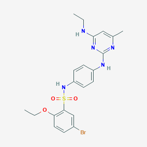 5-bromo-2-ethoxy-N-(4-((4-(ethylamino)-6-methylpyrimidin-2-yl)amino)phenyl)benzenesulfonamide