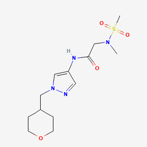 2-(N-methylmethylsulfonamido)-N-(1-((tetrahydro-2H-pyran-4-yl)methyl)-1H-pyrazol-4-yl)acetamide