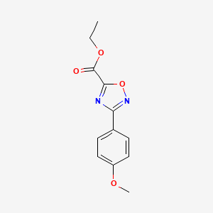 molecular formula C12H12N2O4 B2567847 Ethyl 3-(4-methoxyphenyl)-1,2,4-oxadiazole-5-carboxylate CAS No. 40019-25-8