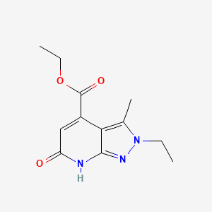 ethyl 2-ethyl-3-methyl-6-oxo-6,7-dihydro-2H-pyrazolo[3,4-b]pyridine-4-carboxylate