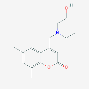 molecular formula C16H21NO3 B2567857 4-((ethyl(2-hydroxyethyl)amino)methyl)-6,8-dimethyl-2H-chromen-2-one CAS No. 887210-46-0