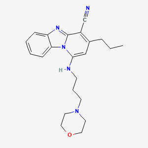 13-{[3-(Morpholin-4-yl)propyl]amino}-11-propyl-1,8-diazatricyclo[7.4.0.0^{2,7}]trideca-2(7),3,5,8,10,12-hexaene-10-carbonitrile