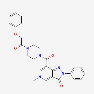 5-methyl-7-(4-(2-phenoxyacetyl)piperazine-1-carbonyl)-2-phenyl-2H-pyrazolo[4,3-c]pyridin-3(5H)-one